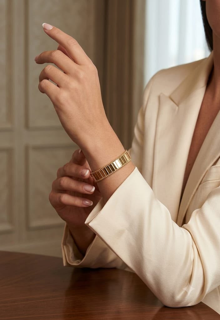 Luxury Black Clover Gold Bracelet