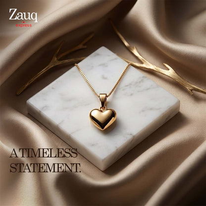 Gold Plated Heart Pendant Necklace