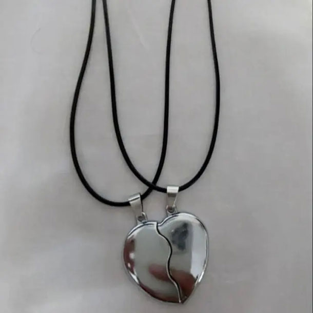 Matching Heart Couple Necklace