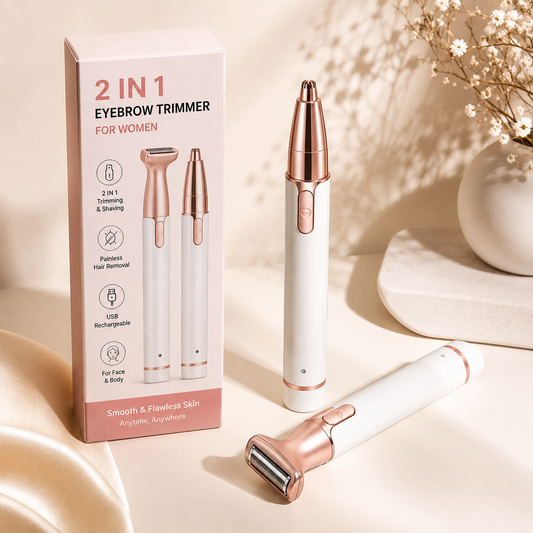 Zauq™ 2-in-1 Eyebrow & Facial Hair Trimmer