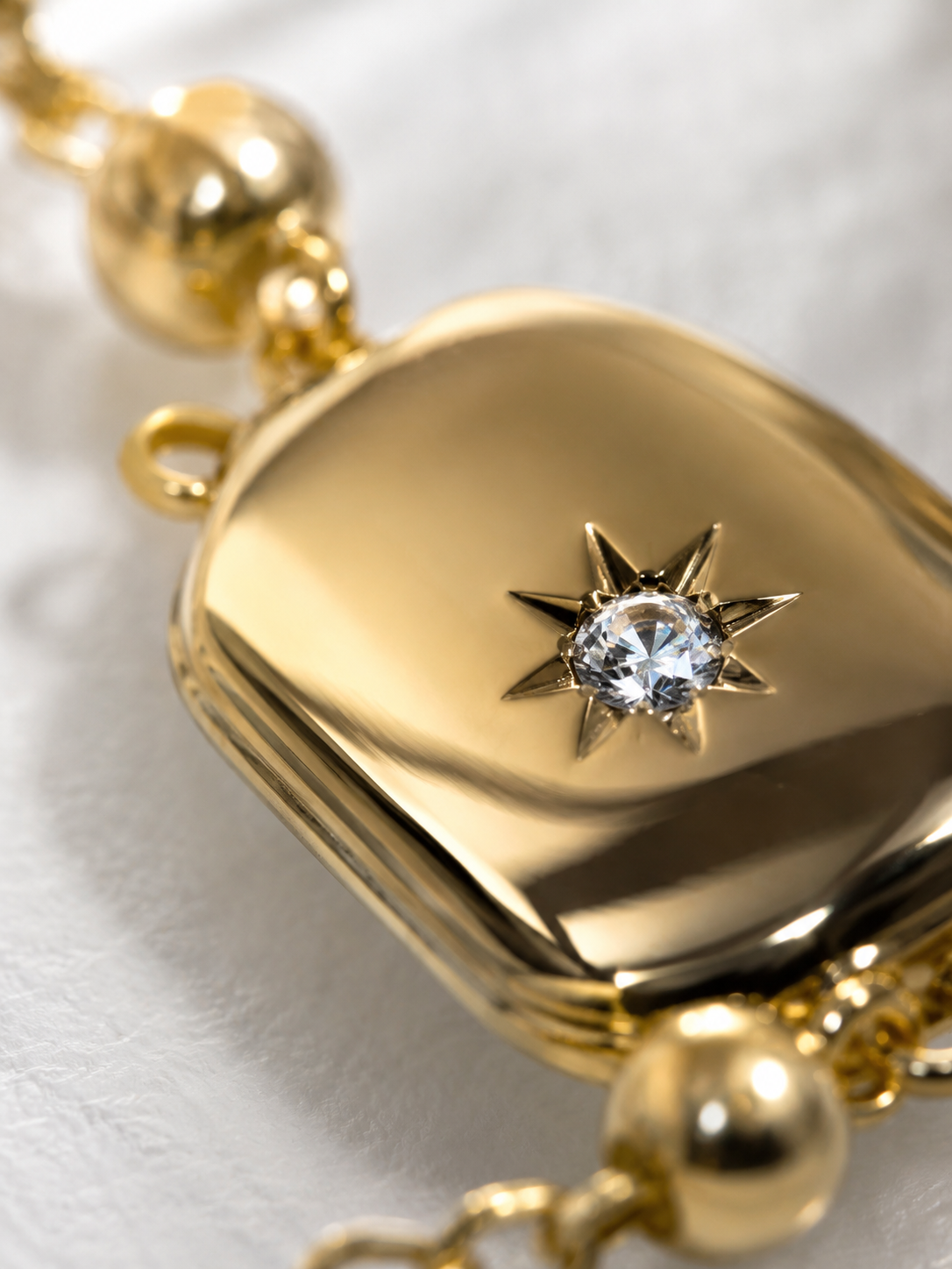 Gold Stainless Steel Dainty Pendant Necklace