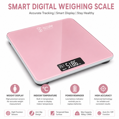Smart Digital  Weighing Scale with Temperature Display