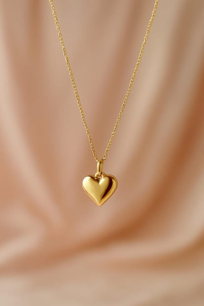 Gold Plated Heart Pendant Necklace